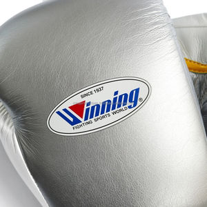 Gants d'entraînement Winning Boxing MS 14oz-Dentelle blanche argentée - Product Image 6