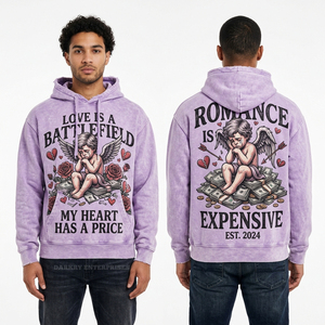 Sweat à capuche pour homme Eternal Devotion Skull Rose, style streetwear tie-dye, motif graphique style tatouage personnalisé, en molleton épais - Product Image 5