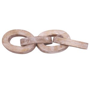 งานประติมากรรมตกแต่งรูปโซ่ไม้ทำมือ |   ของตกแต่งบ้านสไตล์ช่างฝีมือ - Product Image 1