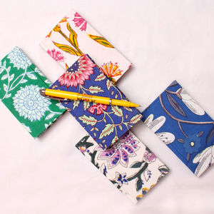 Carnet de notes en tissu floral fait main – Journal à couverture rigide personnalisé – Fournisseur en gros - Product Image 1
