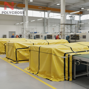 Bâche de protection industrielle imperméable et résistante au soleil, toile imperméable robuste pour machines et matériaux industriels en Inde - Product Image 3