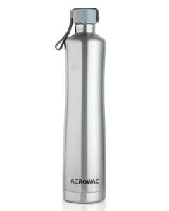 Outdoor stainless steel reusable thermal bottle with vacuum insulated body and convenient loop lid for hiking cycling travel - Product Image 3