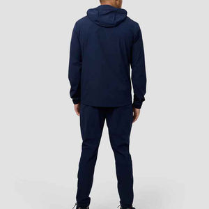 Conjunto Deportivo Unisex Azul Marino con Capucha, Estampado, 2 en 1, con Cordón Ajustable, Color Sólido, Informal, con Bolsillos Laterales, Corte Regular, para Invierno - Product Image 4