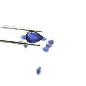 Saphirs bleus naturels de Bangkok, taille poire calibrée 9x11mm, pierres précieuses de saphir bleu naturel facettées pour la création de bijoux - Product Image 2