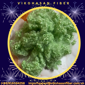 PSF 15D HCS แบบกลวงเคลือบซิลิโคนสีเขียว เกรด A ราคาถูก ผลิตโดย Vikohasan รีไซเคิลแล้ว สำหรับทำเบาะรองนอน - Product Image 2