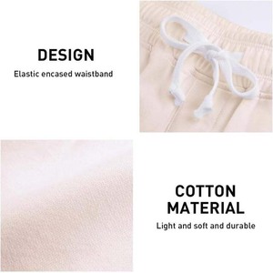 Shorts en molleton de coton épais pour homme, avec cordon de serrage à la taille, motif personnalisé, logo imprimé en relief, respirant et à séchage rapide - Product Image 6