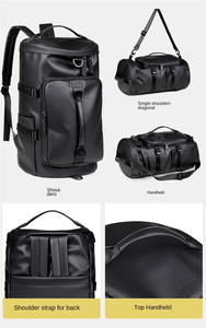 Mochila Deportiva Unisex de Cuero Genuino Plegable Estilo Vintage 20-35L Resistente al Agua con Cierre de Cremallera y Correa Ajustable, Color Personalizable - Product Image 6