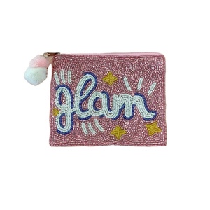 Nouveau design pochette perlée très bonne broderie porte-monnaie or et perles de rocaille blanches utilisent porte-monnaie pour les femmes et les filles - Product Image 4