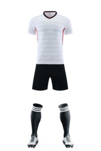 Unisex Soccer Jersey Set Short Sleeve High Neck <b>Moisture</b> Wicking Breathable Quick Dry Polyester Uniform Shorts <b>Socks</b> Custom - Product Image 3