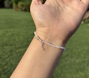 Premium Clear Quartz Crystal Bead <b>Bracelet</b> Handmade 925 Sterling <b>Silver</b> <b>Adjustable</b> Trendy Energy Stone Jewelry Gift Wholesale - Product Image 3
