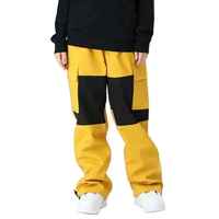 Pantalon de ski cargo unisexe personnalisé, chauffant, respirant, imperméable, coupe-vent, écologique, style baggy, surdimensionné