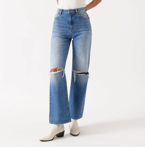 New Women's Baggy Denim Pants American Style High Waist <b>Jean</b> Pants Women Casual Loose Wide-leg Vintage <b>Jeans</b> - Product Image 2