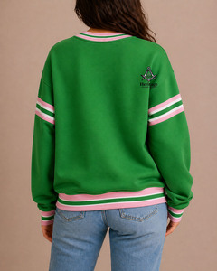 HMR Alfa |   Sudadera Kapa con Bordado Griego para Mujer, Personalizada, Cuello Redondo, Sudadera de Algodón Bordada para Mujer - Product Image 6