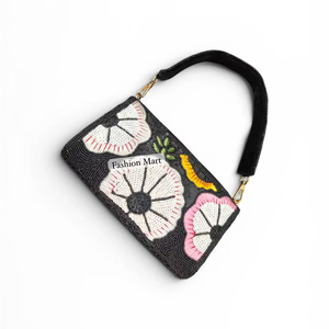 Bolso de mano con cuentas y lentejuelas hecho a mano para mujer, bolso de noche con correa de terciopelo de primera calidad - Product Image 1