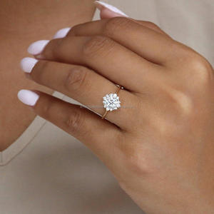 IGI Lab Grown Vintage 14k Yellow Gold Handmade Tension <b>Set</b> Wedding/Engagement <b>Ring</b> Unisex Brilliant Cut Diamond Anniversary - Product Image 4