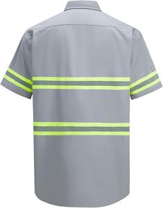 เสื้อโปโล RELICSTAR CARPORATION สีส้มสะท้อนแสงสำหรับทุกเพศ  แถบสะท้อนแสง ชุดทำงาน ยูนิฟอร์ม ผ้าฝ้าย สวมใส่สบาย กันลม - Product Image 2