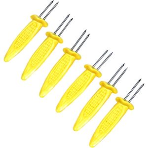 Soportes para Maíz Jumbo Amarillos, Juego de 6 Piezas, Fácil de Usar, Insertar en la Extremidad del Maíz, Talla Única - Product Image 1