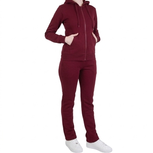 <b>Women</b> Cotton Blend Tracksuit Crewneck Sweatshirt Straight Leg Pants Casual Two Piece Matching <b>Lounge</b> Wear Set - Product Image 1