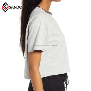 Camiseta de manga corta con logotipo personalizado para mujer, ropa de verano ecológica, camiseta antibolitas a la venta - Product Image 4