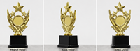 Trophée moderne en métal moulé sous pression, gravé au laser, logo personnalisable, finition élégante pour récompenses des employés, reconnaissance des réussites