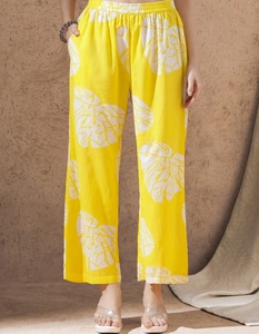 Kurti y pantalón rectos florales amarillos KV (Conjunto de 2 piezas) - Product Image 6