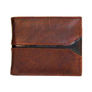 Cartera RFID plegable delgada de cuero de vaca marrón genuino para hombre con logotipo personalizado ranuras para tarjetas de longitud corta de lujo al por mayor - Product Image 2