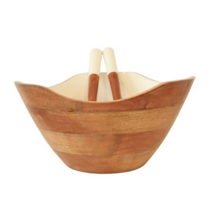 Tazón de madera para servir, tazón para ensalada, tazón para aperitivos, tazón para frutas, tazón para frutos secos, tazón para dulces, tazón para postres, tazón para cereales, tazón para arroz, tazón para sopa - Product Image 4