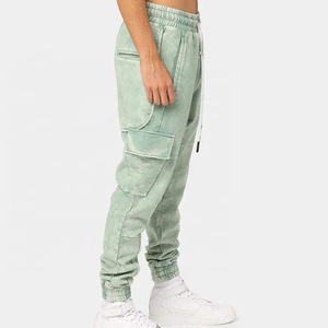 Pantalon de jogging ample en coton épais de haute qualité pour homme, style délavé, en molleton bouclette, coupe oversize, personnalisable - Product Image 4