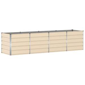 Macetas y Jardineras de Acero Color Marfil de 240 x 80 x 75 cm, Elegante Jardinera para Decoración de Jardín Exterior - Product Image 2