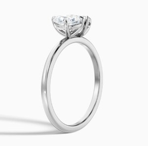 Toi Et Moi <b>Two</b> <b>Stone</b> Moissanite Engagement Wedding Party <b>Ring</b> 925 Sterling Silver White Gold Plated Claw Setting Luxury Dainty - Product Image 3