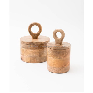 Factory Direct Storage Food Container <b>Decorative</b> <b>Items</b> Use <b>for</b> Home <b>Kitchen</b> Wood Made Canister and Tools Storage & Organization - Product Image 1