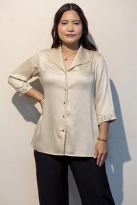 Camisa CLAIRE Blanca de Algodón Giza Premium y Elegante para Mujer, Compre Directamente del Proveedor - Product Image 3