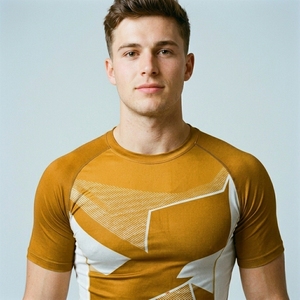 OEM Custom <b>Mens</b> Half Sleeve Compression Fitness Shirt <b>Stretch</b> Athletic Gym Workout Performance Apparel - Product Image 5