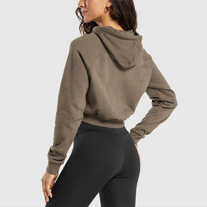 Sudadera Corta de Alta Calidad para Mujer, Fabricada a Medida, Sudadera de Manga Larga para Mujer, Sudadera de Invierno y Ropa Deportiva para Entrenamiento en el Gimnasio - Product Image 2