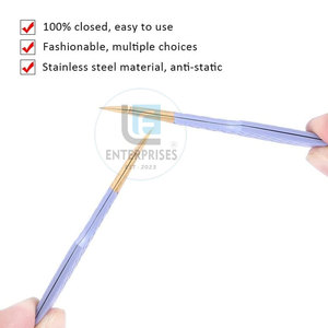 Pinces à cils en acier inoxydable de haute qualité, faites à la main - Instrument de beauté durable et réutilisable - Product Image 4