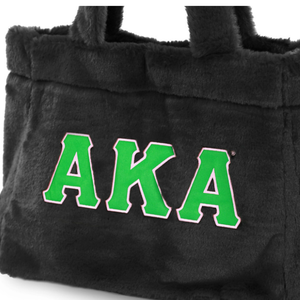 Bolso Tote de Peluche Negro AKA, Bolso de Mano Suave, Bolso de Hombro, Elegante, Moderno, Espacioso, para Uso Diario, Idea de Regalo - Product Image 6