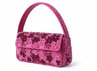 Sac à main miniature floral perlé fait main pour femme, idéal pour les soirées de luxe, avec poignée