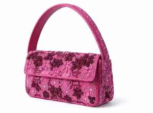 Bolso de mano mini floral con cuentas hecho a mano para mujer, de lujo, para fiesta de noche, con asa - Product Image 3