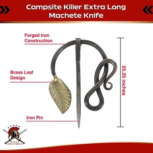 Broche Fibule Médiévale Viking et Celtique Forgée à la Main pour Costumes, Reconstitutions Historiques, Cosplay et OEM Personnalisable - Product Image 2