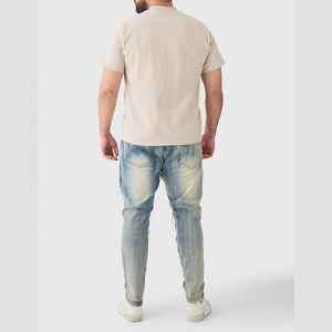เสื้อผ้าสตรีทแวร์แบบใหม่ คุณภาพสูง ล้างสีอ่อน น้ำหนักเบา สไตล์ไฮสตรีท เป็นมิตรกับสิ่งแวดล้อม เหมาะสำหรับฤดูใบไม้ผลิ ฤดูร้อน ฤดูใบไม้ร่วง ทรงตรงสำหรับผู้ชาย - Product Image 6