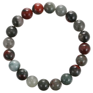 Pulsera de cuentas redondas de piedra de sangre, tamaño de 8 mm, elástica, para manualidades y joyería - Product Image 4