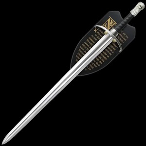 Ensemble d'épées en acier au carbone faites à la main avec poignée en cuir, lame de couteau à pointe de lance, 24 pouces, qualité industrielle OEM - Product Image 2