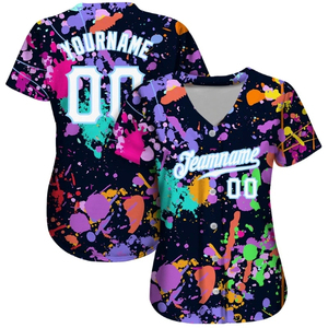 Camiseta de béisbol personalizada para hombre y mujer, 100% poliéster, transpirable, con estampado digital, uniforme de equipo - Product Image 4