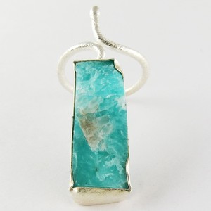 Very <b>Chunky</b> Blue Larimar 925 Sterling Silver <b>Rings</b> 2022 Hot Sale Gemstone Jewelry Bohemian Style Certified - Product Image 2