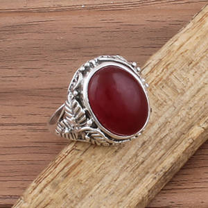 แหวนหยกแดงสไตล์จีน 925 เงินสเตอร์ลิง งานฝีมือ เครื่องประดับนำโชค ของขวัญงานแต่งงานสำหรับผู้หญิง - Product Image 6