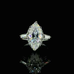 <b>925</b> <b>Silver</b> Moissanite Luxury Design <b>Ring</b> Elegant Fine Jewelry for Women Wholesale Boutique Retail Resale Use - Product Image 3