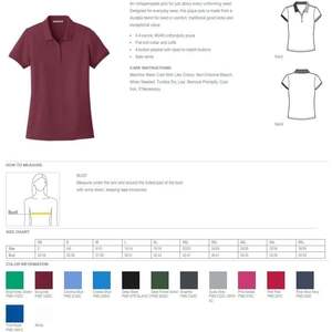 เสื้อโปโลผ้าคอร์ปิคแบบสั่งทำพิเศษ L100 สำหรับผู้หญิง พร้อมปักโลโก้และข้อความตามแบบที่คุณออกแบบเอง - Product Image 5