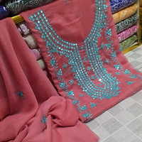 Baju Salwar Kameez Wanita Dengan Bordir, Model Longgar, Panjang Mata Kaki, Pakaian Kasual Tradisional India Pakistan