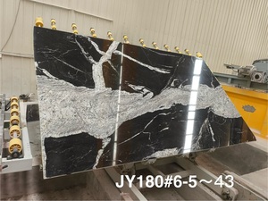 New Polished Natural Stone <strong>Black</strong> with White <strong>Granite</strong> <strong>Slabs</strong> - Product Image 3