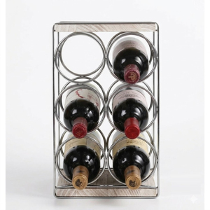 Rustic Wood Countertop Wine Rack 3-Tier <b>Freestanding</b> Tabletop Wine Bottle Holder Stand Decorative Industrial Storage Organizer - Product Image 6